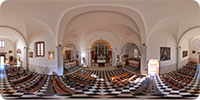 Spherical panorama of church interior